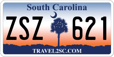 SC license plate ZSZ621