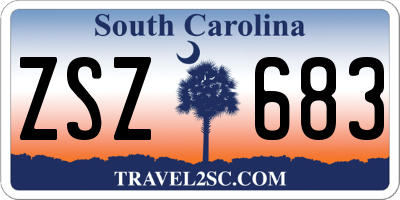 SC license plate ZSZ683