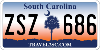 SC license plate ZSZ686