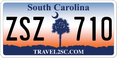 SC license plate ZSZ710