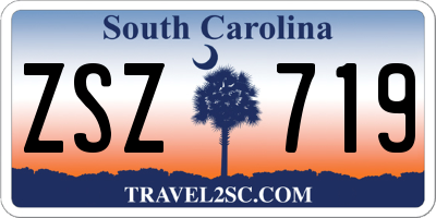 SC license plate ZSZ719