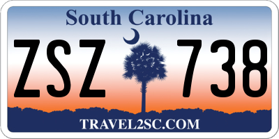 SC license plate ZSZ738