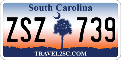 SC license plate ZSZ739