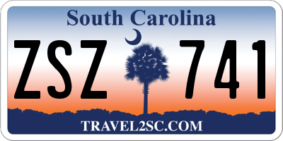 SC license plate ZSZ741