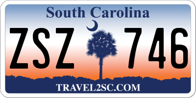 SC license plate ZSZ746
