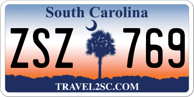 SC license plate ZSZ769