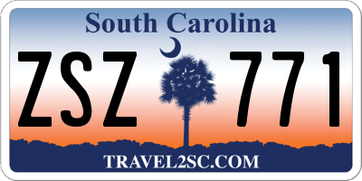 SC license plate ZSZ771