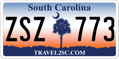 SC license plate ZSZ773