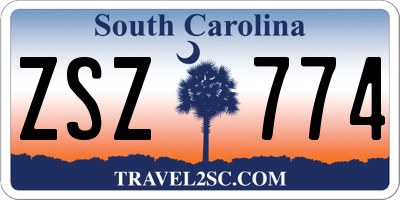 SC license plate ZSZ774