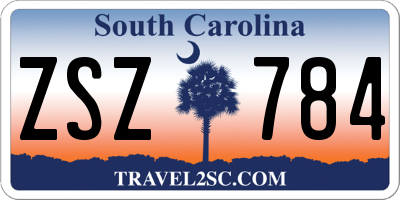 SC license plate ZSZ784
