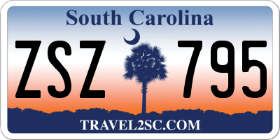 SC license plate ZSZ795