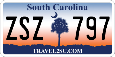 SC license plate ZSZ797