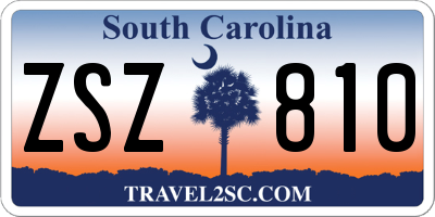 SC license plate ZSZ810
