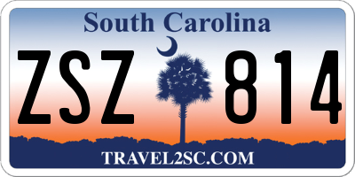 SC license plate ZSZ814