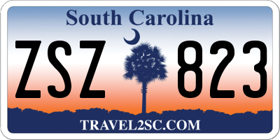 SC license plate ZSZ823