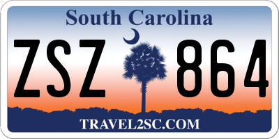 SC license plate ZSZ864