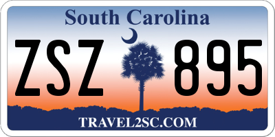 SC license plate ZSZ895