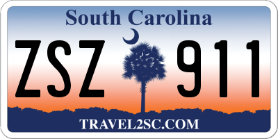 SC license plate ZSZ911
