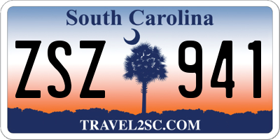 SC license plate ZSZ941