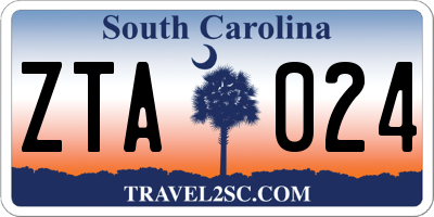 SC license plate ZTA024