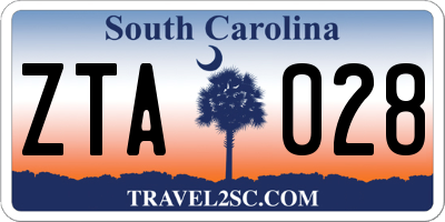 SC license plate ZTA028