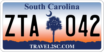 SC license plate ZTA042