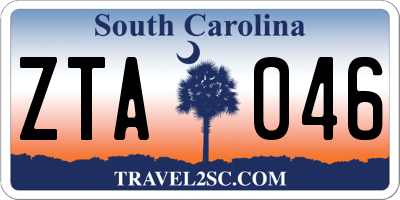 SC license plate ZTA046
