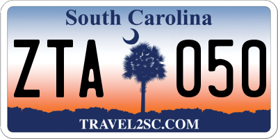SC license plate ZTA050