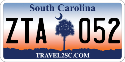 SC license plate ZTA052
