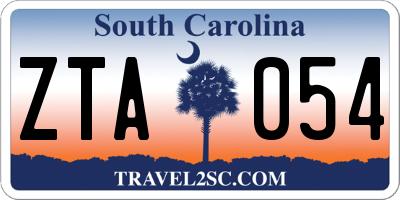 SC license plate ZTA054