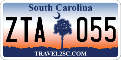SC license plate ZTA055