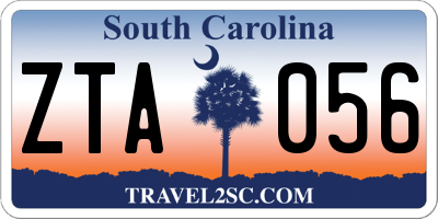 SC license plate ZTA056