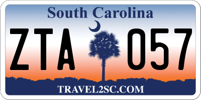 SC license plate ZTA057