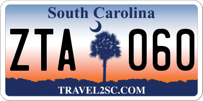 SC license plate ZTA060