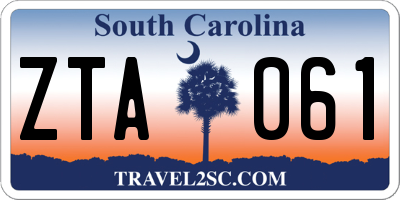 SC license plate ZTA061