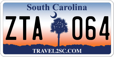 SC license plate ZTA064