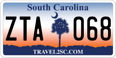 SC license plate ZTA068