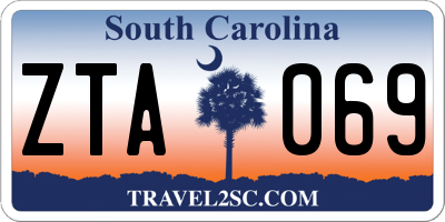 SC license plate ZTA069