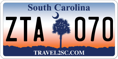SC license plate ZTA070
