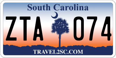 SC license plate ZTA074