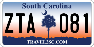 SC license plate ZTA081