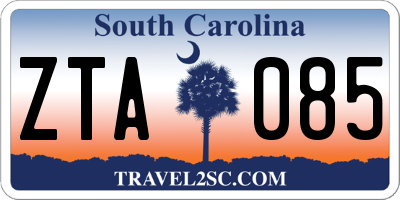 SC license plate ZTA085