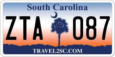 SC license plate ZTA087