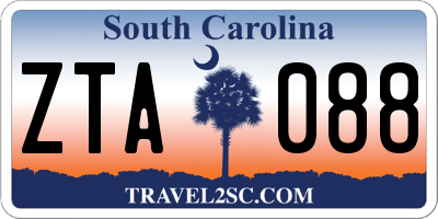 SC license plate ZTA088