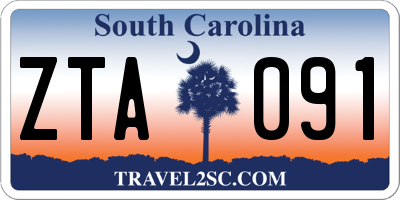 SC license plate ZTA091