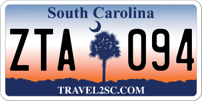 SC license plate ZTA094