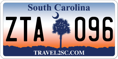SC license plate ZTA096