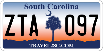 SC license plate ZTA097