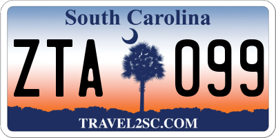 SC license plate ZTA099