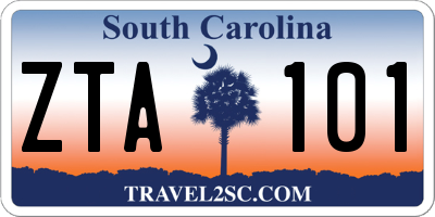 SC license plate ZTA101